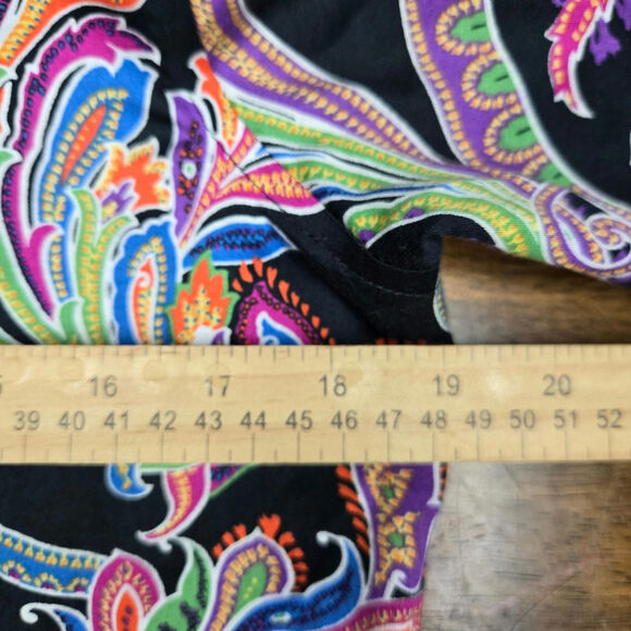 Lauren Ralph Lauren Womens Preppy Maximalist Dopamine Paisley Button-up Shirt M - Picture 9 of 10